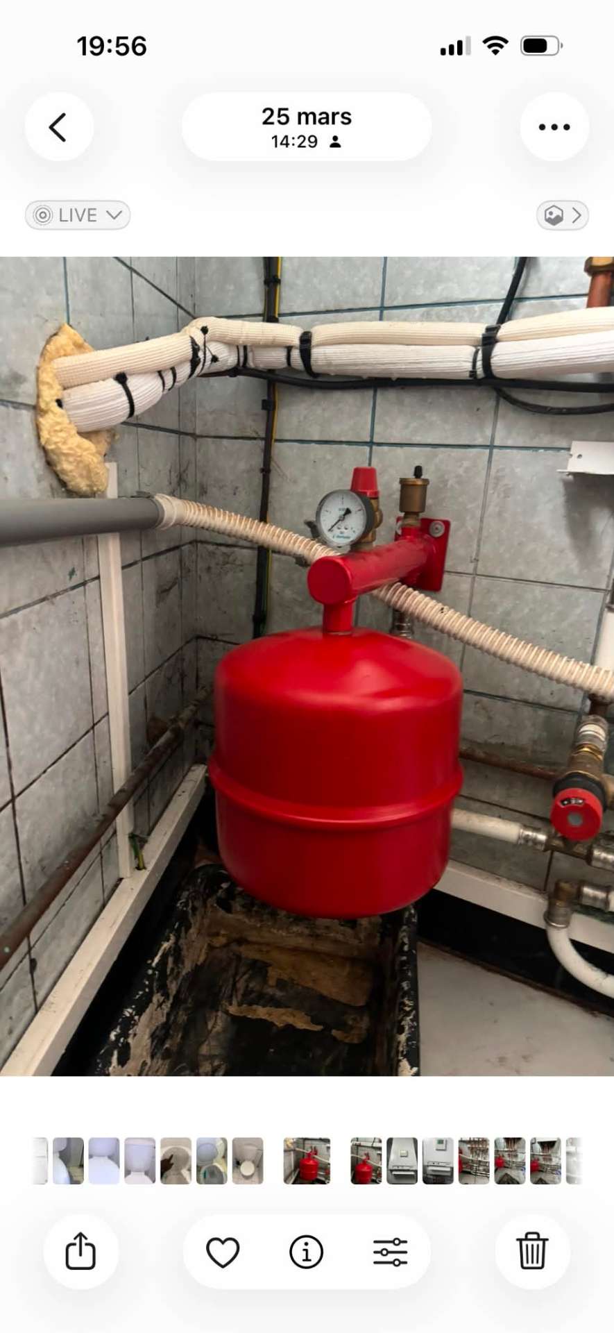 Remplacement d'un vase d'expansion